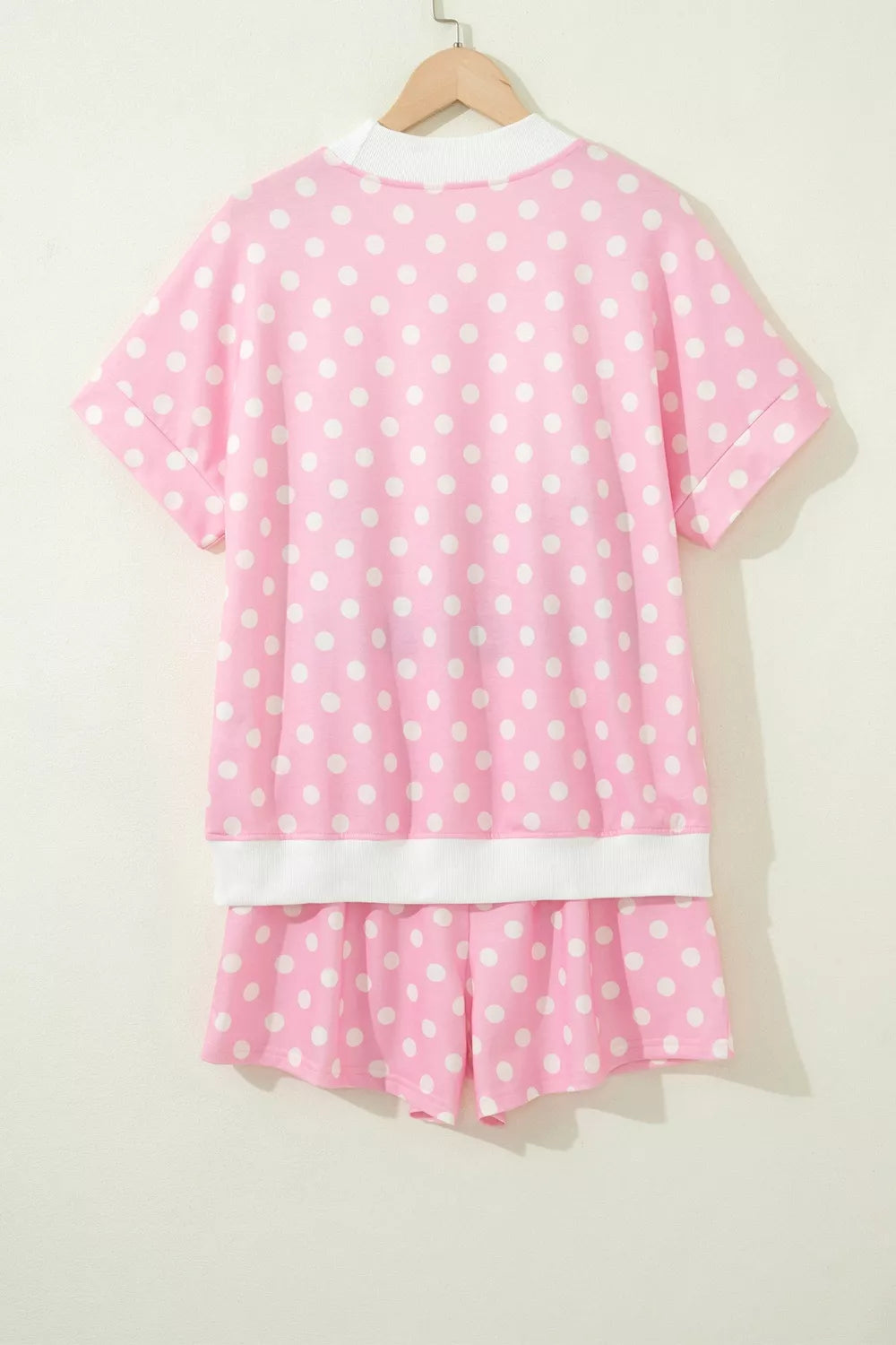 Polka dot two piece set side view