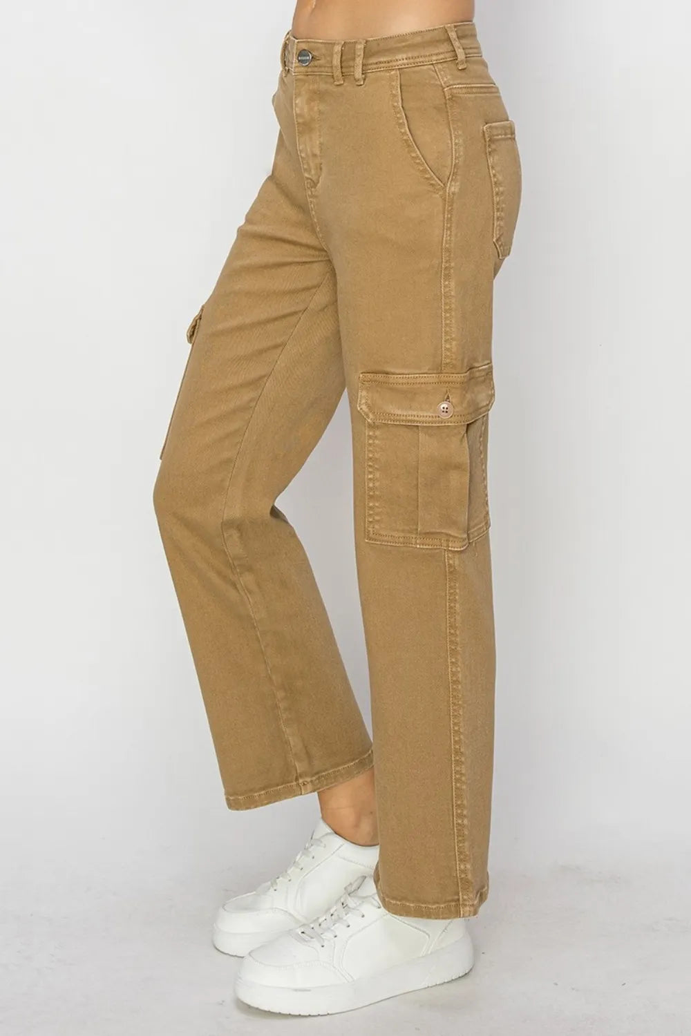 Risen Full Size High Rise Cargo Jeans - Fashorio