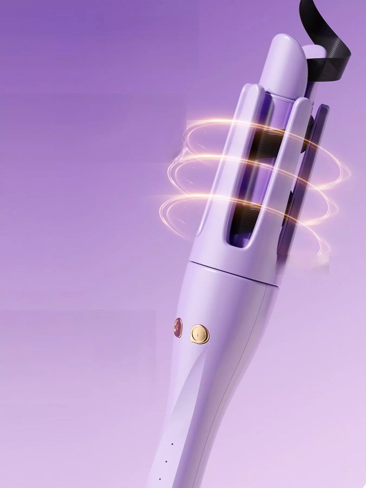 Ceramic curler held in hand