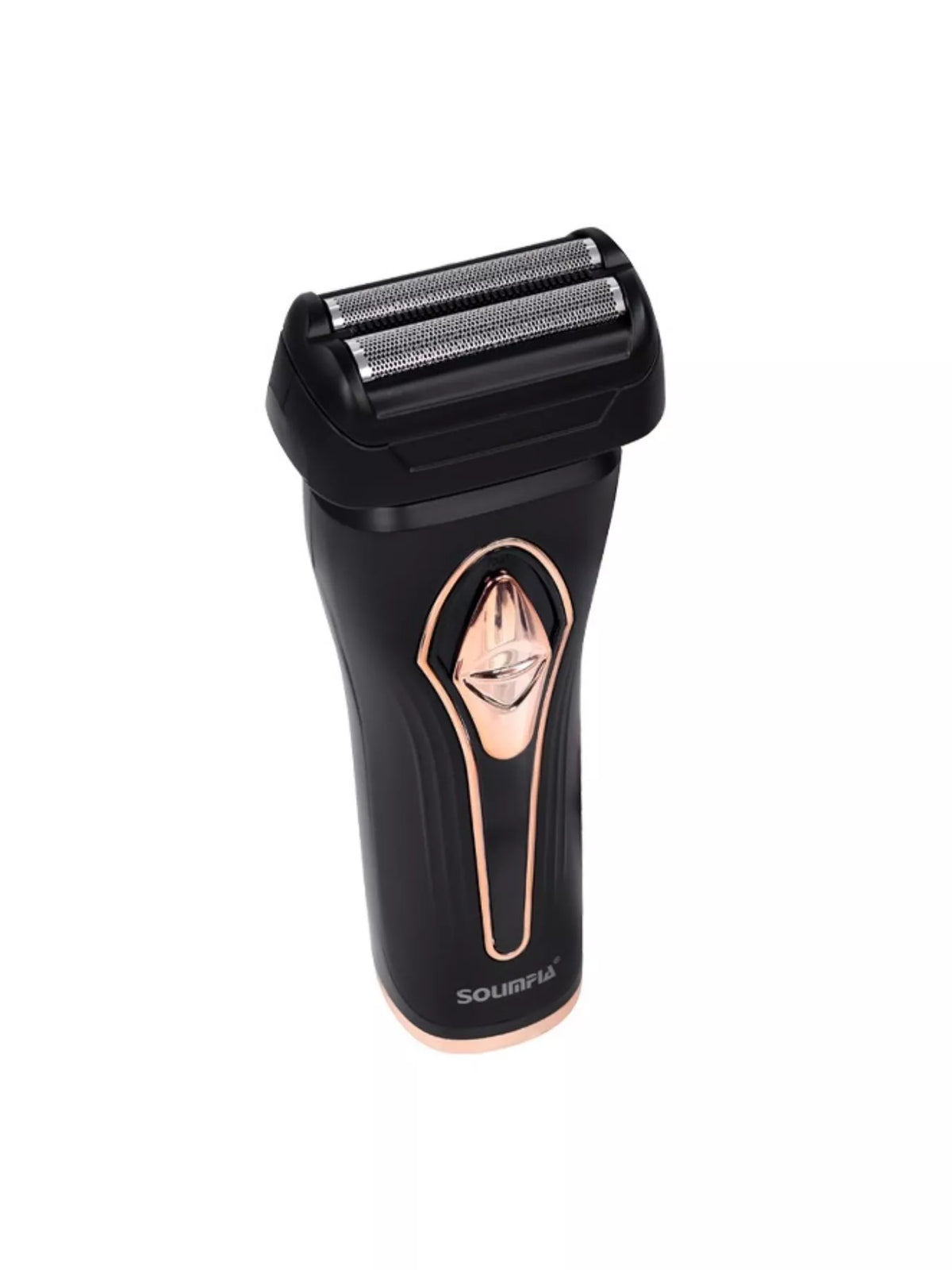 Portable electric shaver in hand