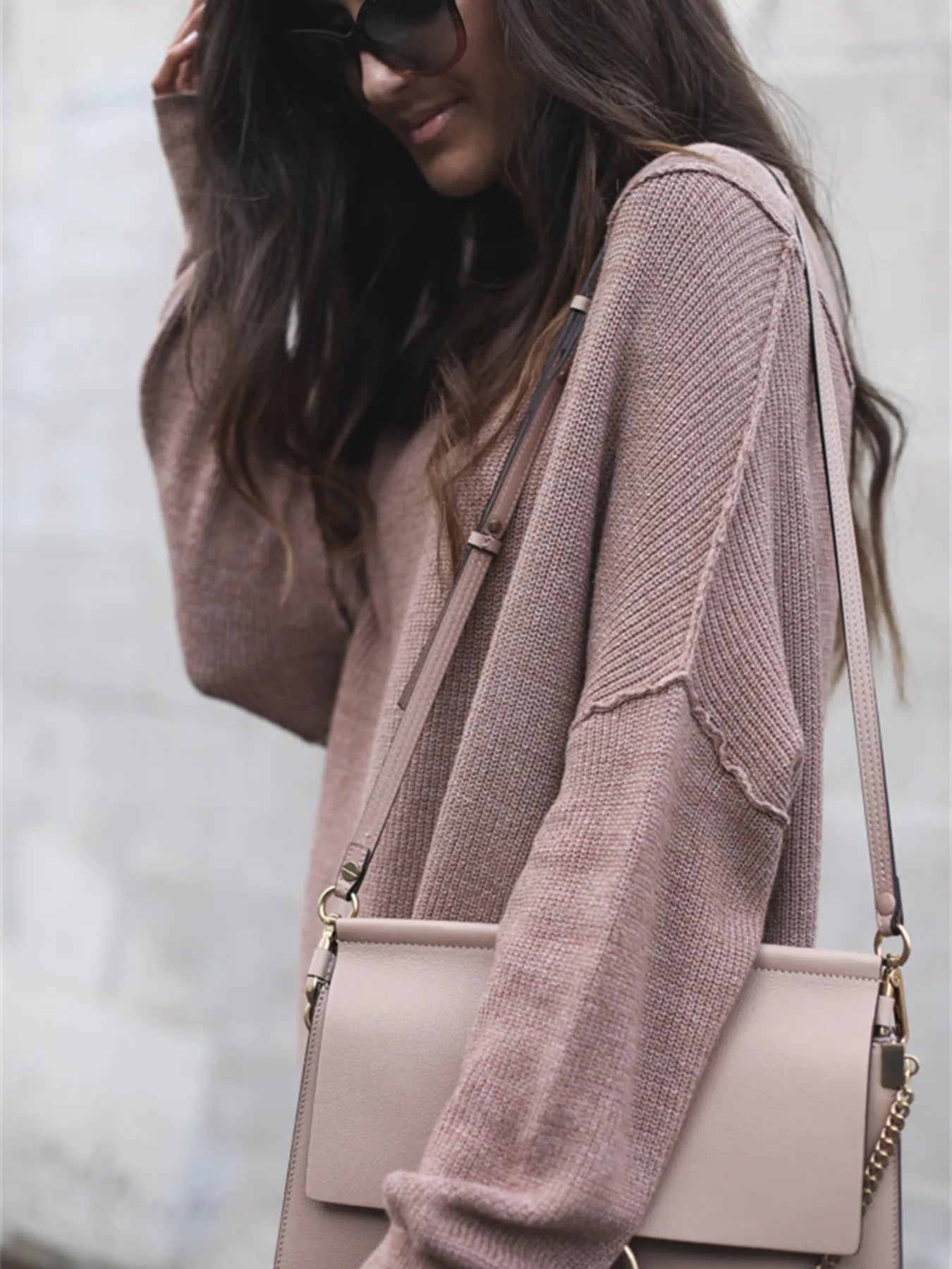 Ribbed Relaxed Fit Long Sleeve Sweater - Fashorio