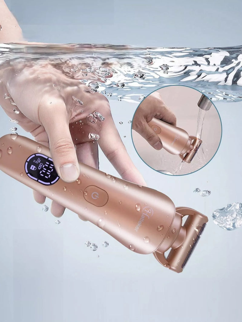 Rose gold painless waterproof epilator front view