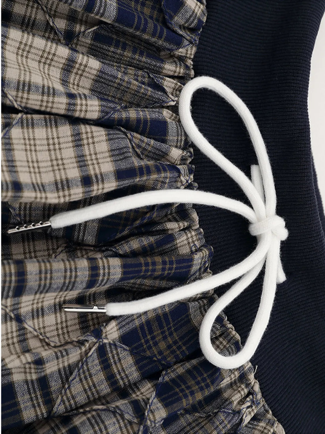 Drawstring Plaid Skort - Fashorio