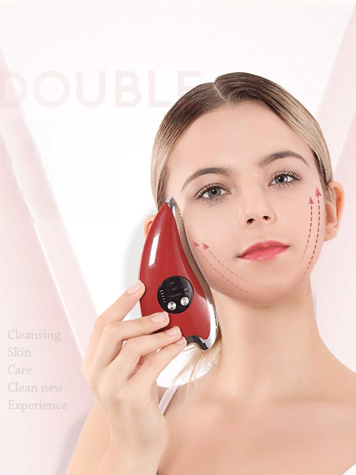 Facial massager head close up