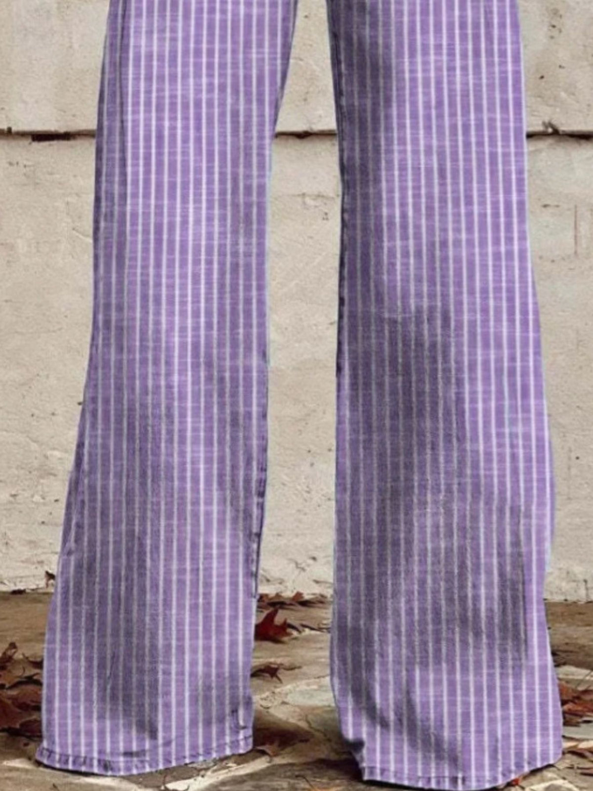 High rise waist on striped jeans