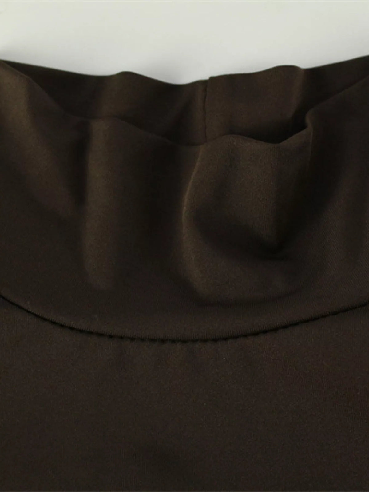 Turtleneck Long Sleeve Tie Waist Maxi Dress view 7