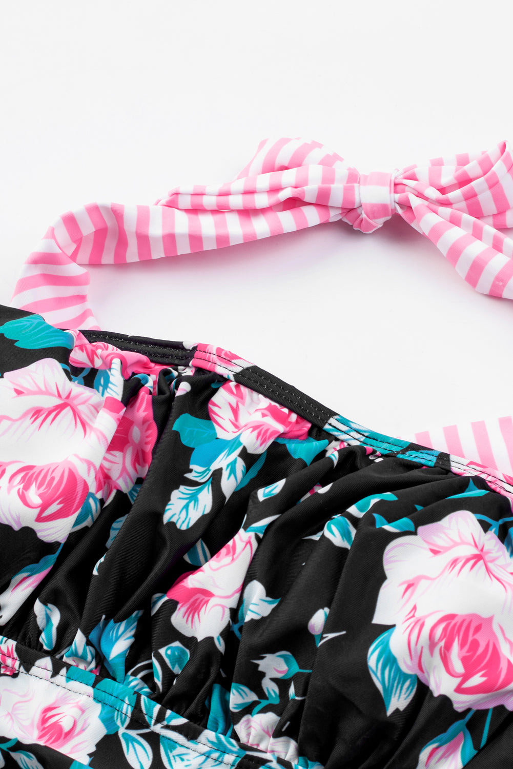 Mixed Print Tie-Back Two-Piece Swimsuit - Fashorio