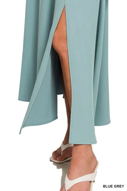 Zenana Heavy Woven Span Crop Tee & Skirt Set - Fashorio
