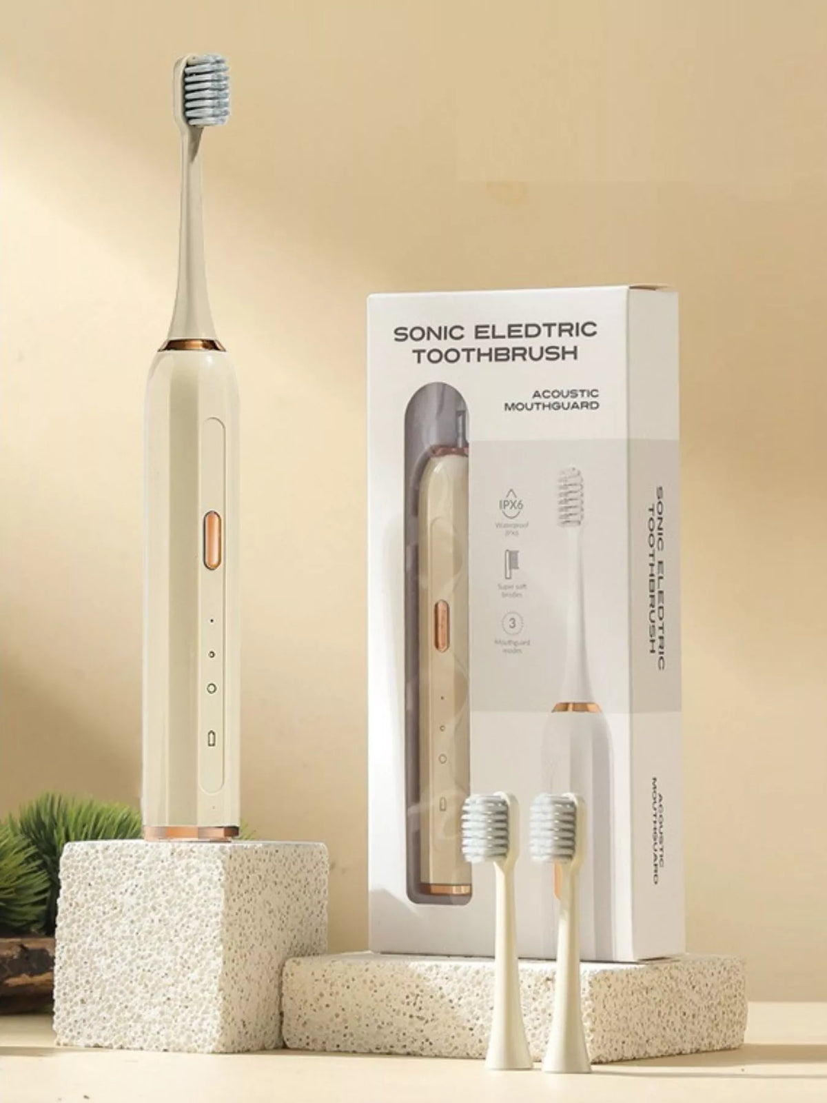 Sonic toothbrush brush head close up