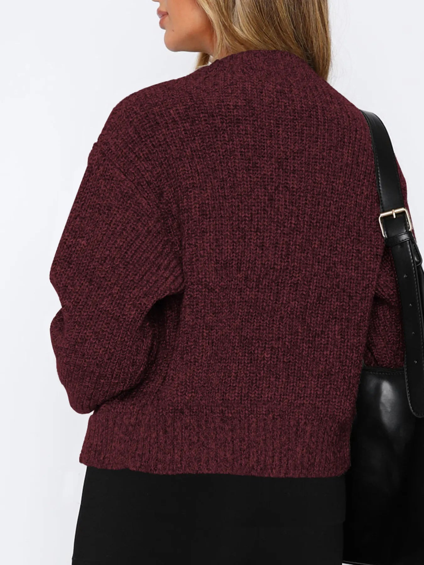 Zip Up Long Sleeve Cardigan - Fashorio