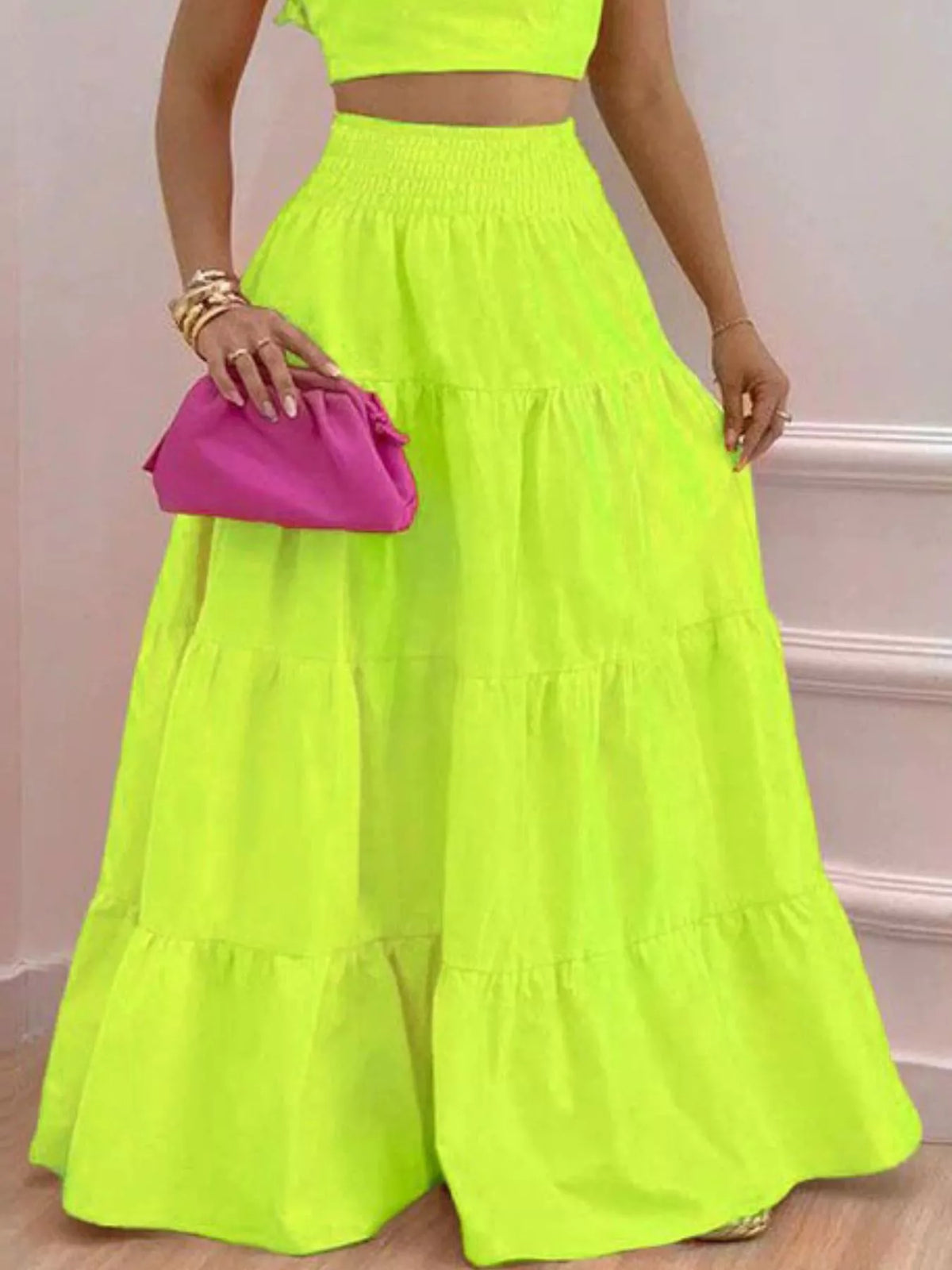 Coordinated maxi outfit detail