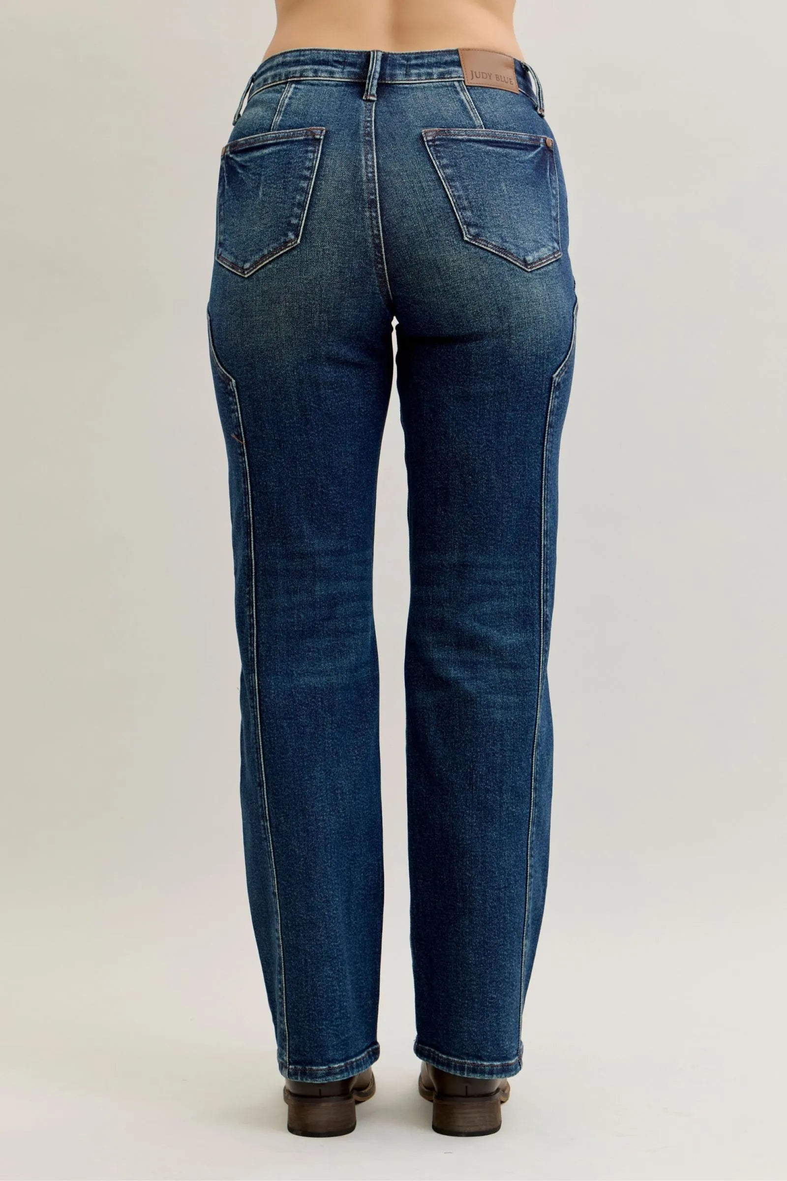 Judy Blue Full Size Seam Detail Straight Leg Jeans Plus Size - Fashorio