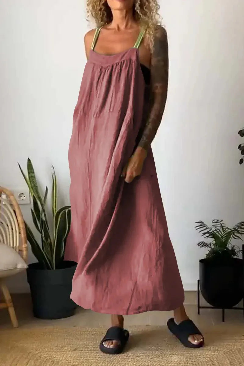 Ruched Cami Maxi Dress with Pockets Plus Size view 18