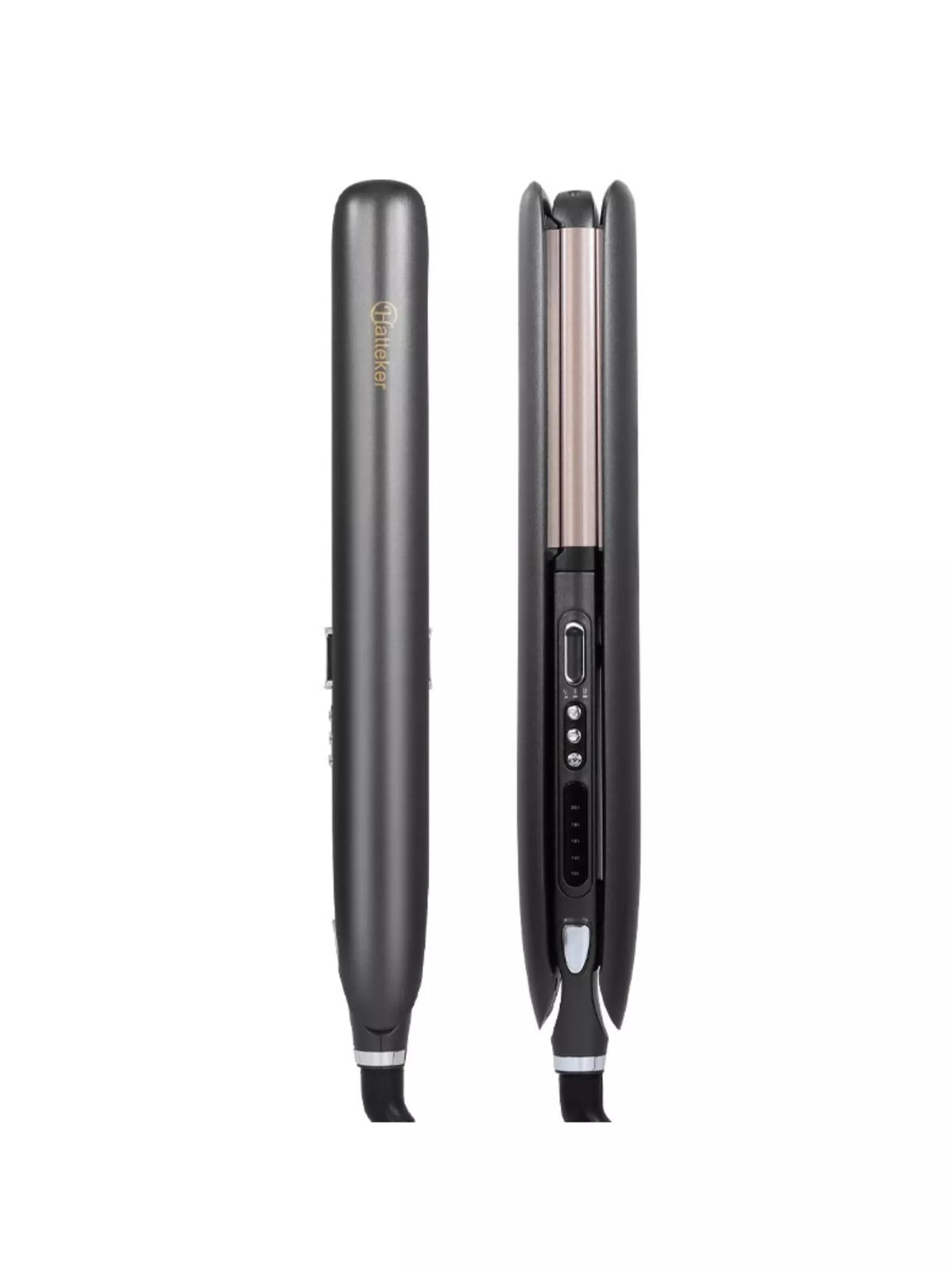 Hair straightener temperature control detail