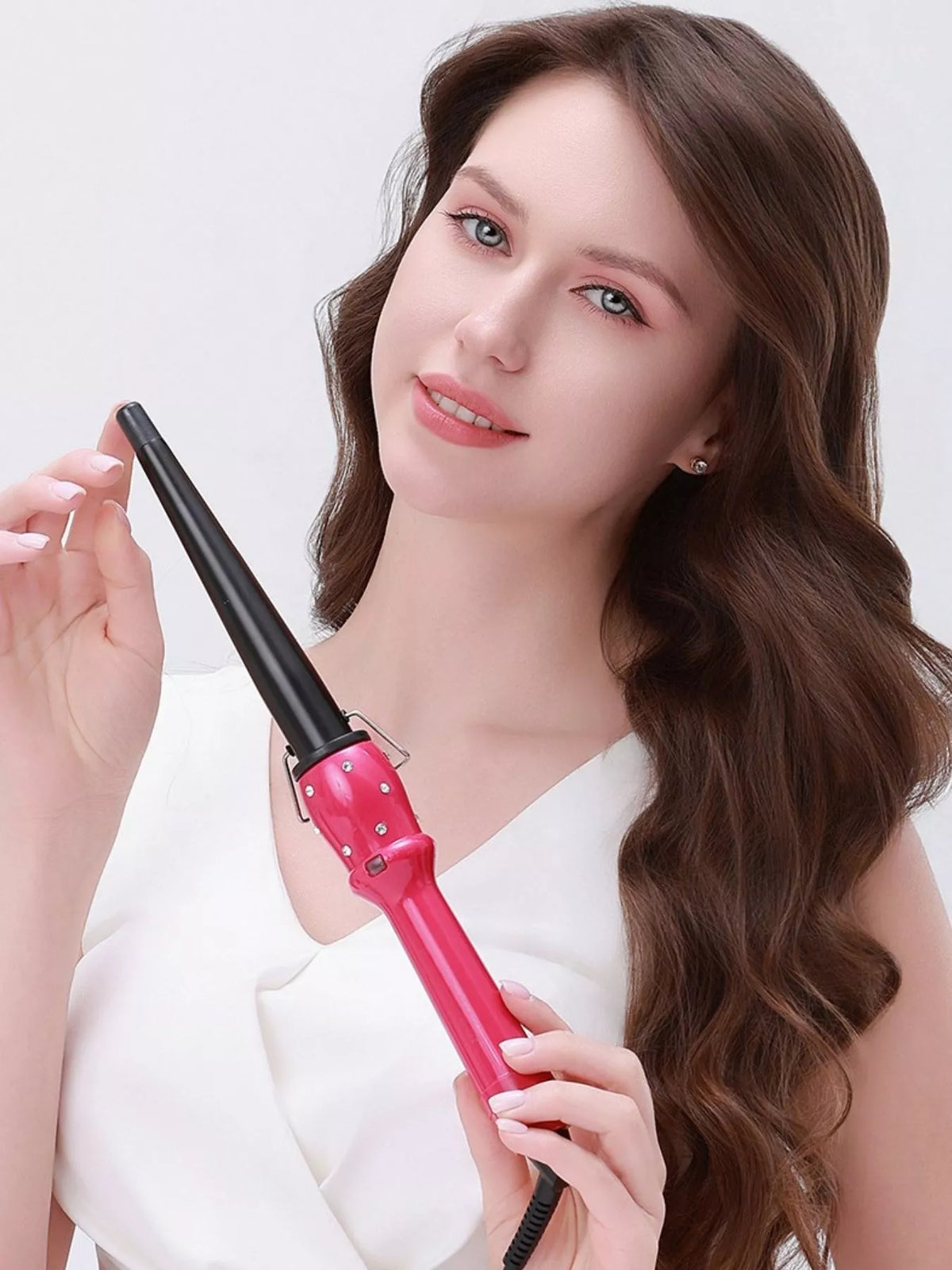 Curling iron handle and controls