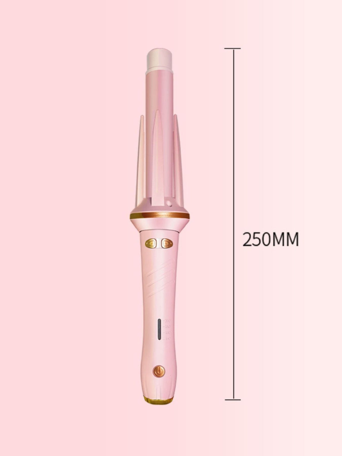 Gray and white curling iron