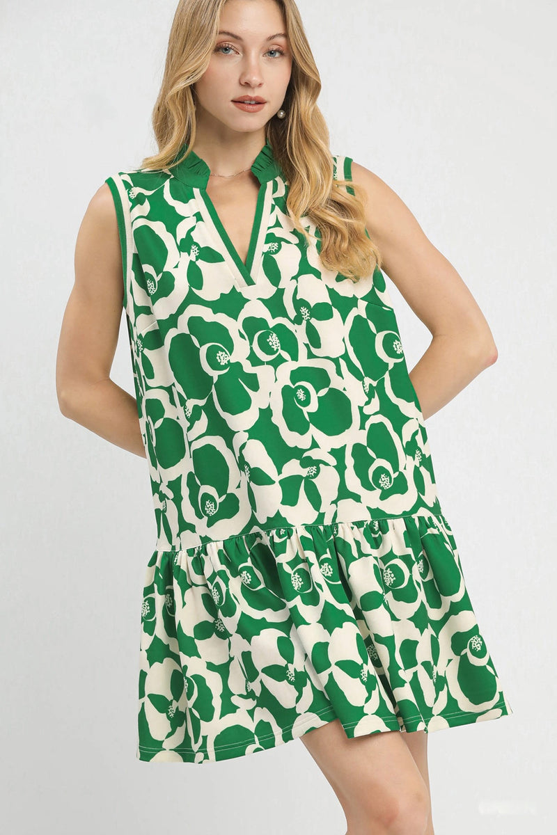 Floral Sleeveless Tiered Dress