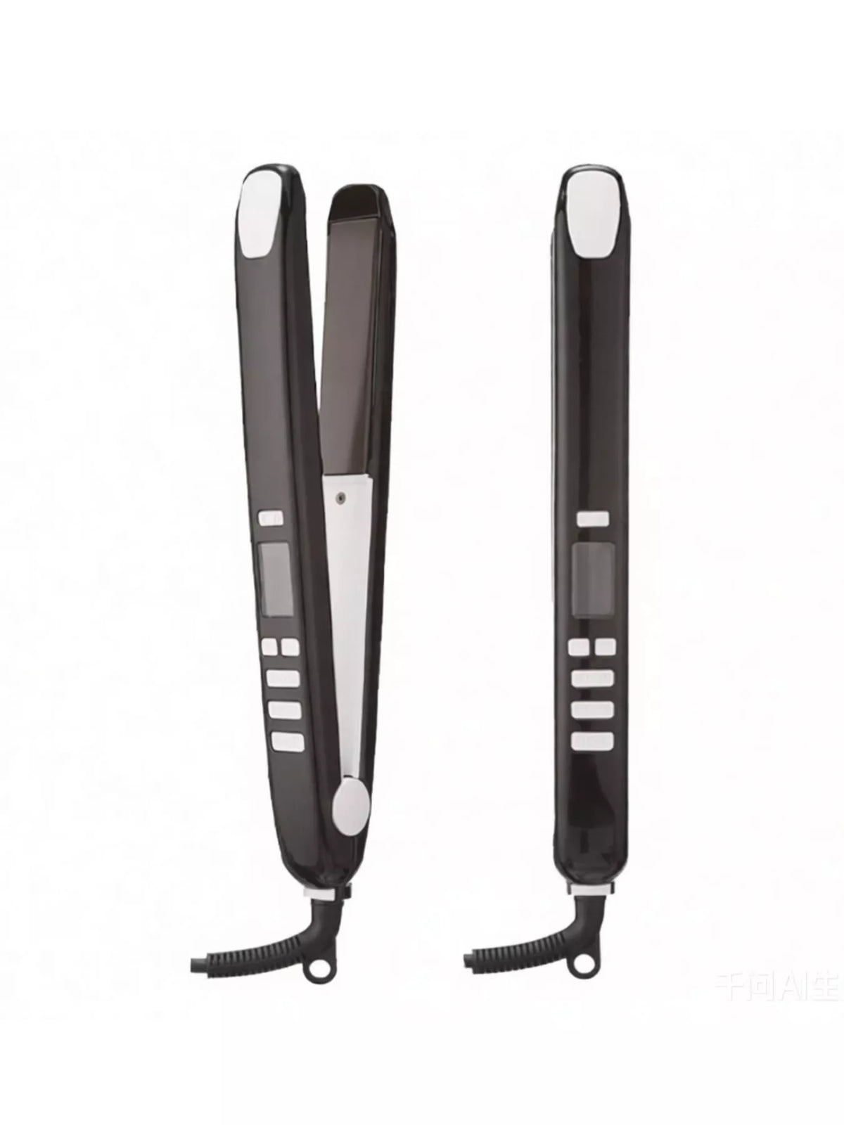 Hair straightener controls close up