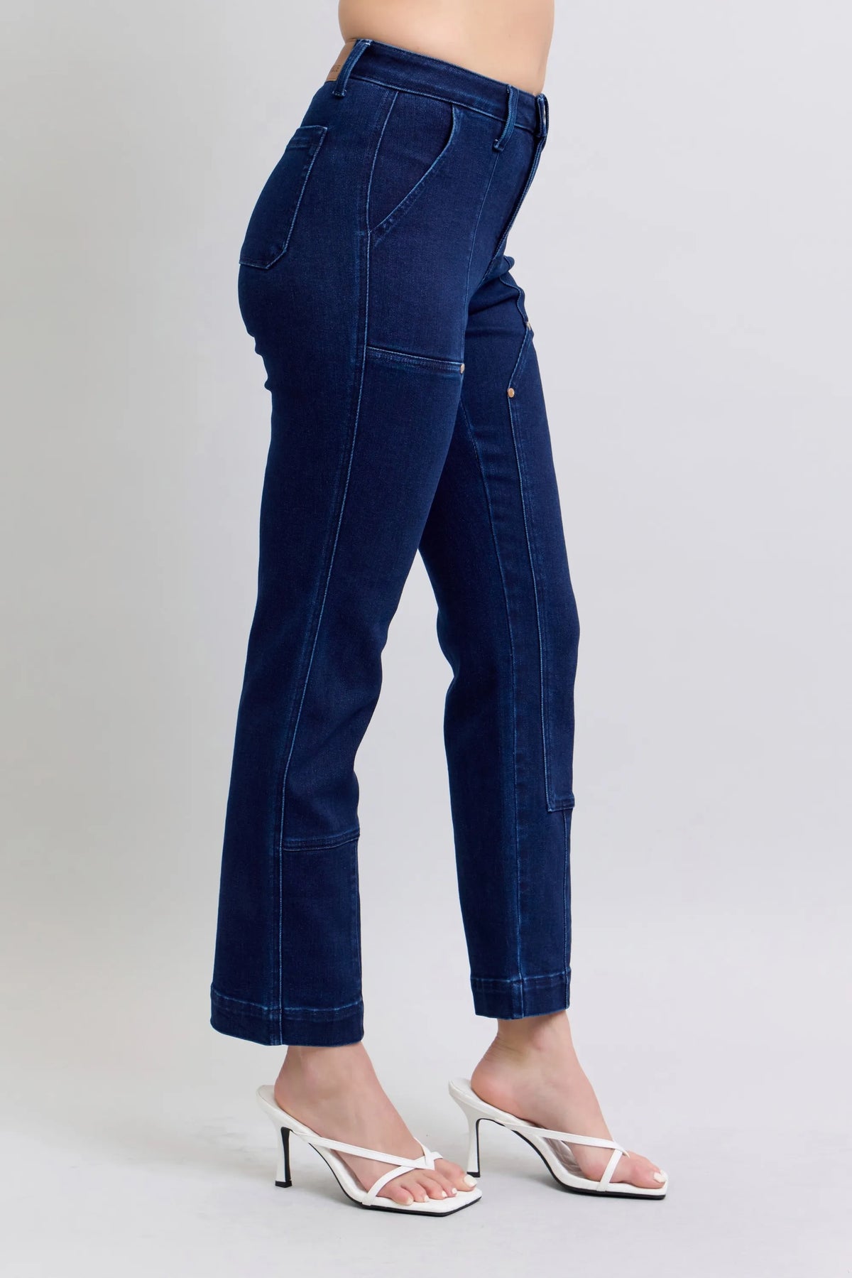 Judy Blue straight jeans cropped ankle view