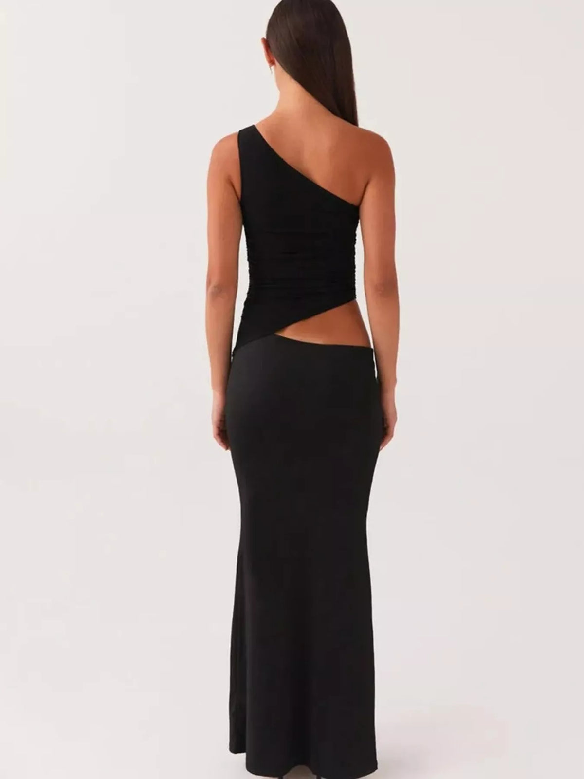 Red maxi skirt set outfit