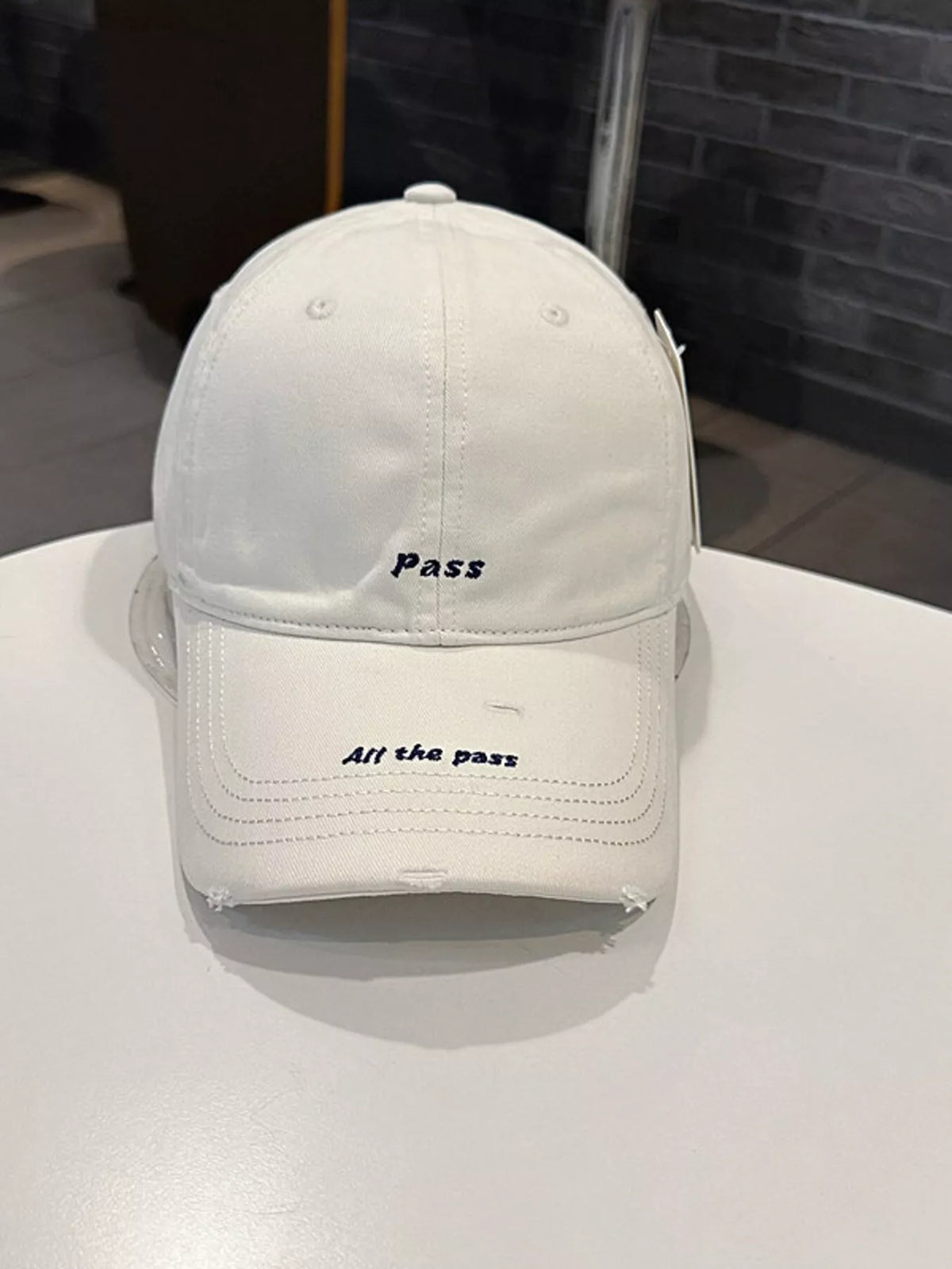Cotton distressed baseball cap colorway view