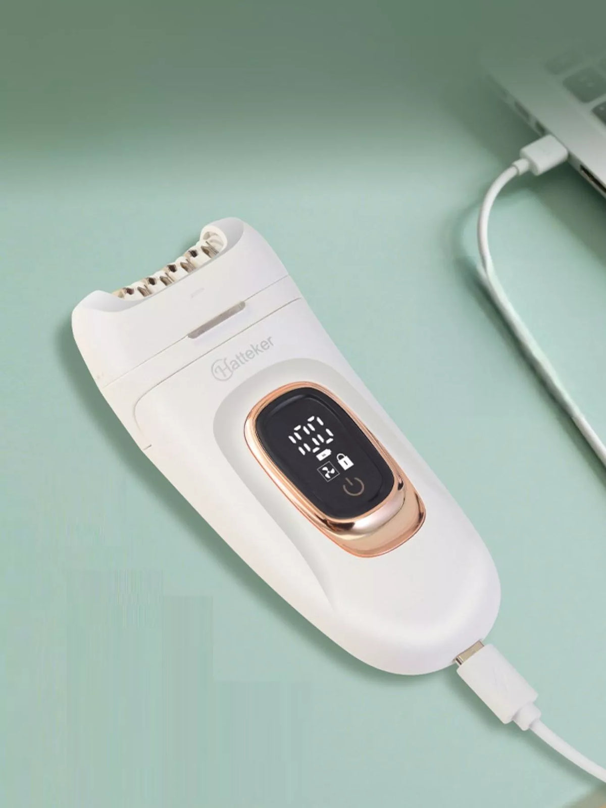 Epilator held in hand