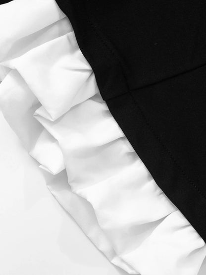 Halter Neck Ruffled Hem Romper - Fashorio