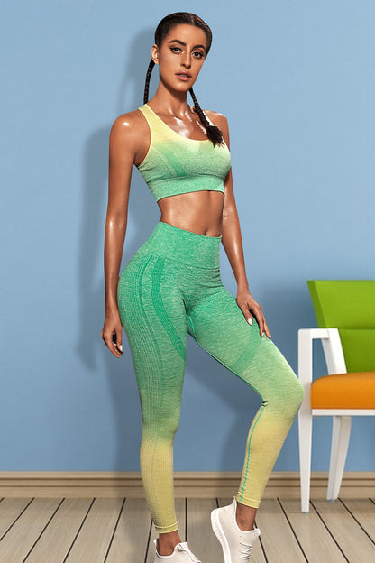 Gradient Sports Tank and Leggings Set - Fashorio