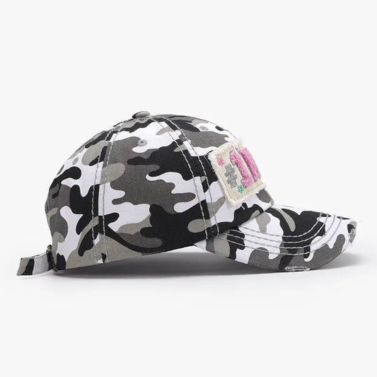 Letter Adjustable Cotton Baseball Cap - Fashorio