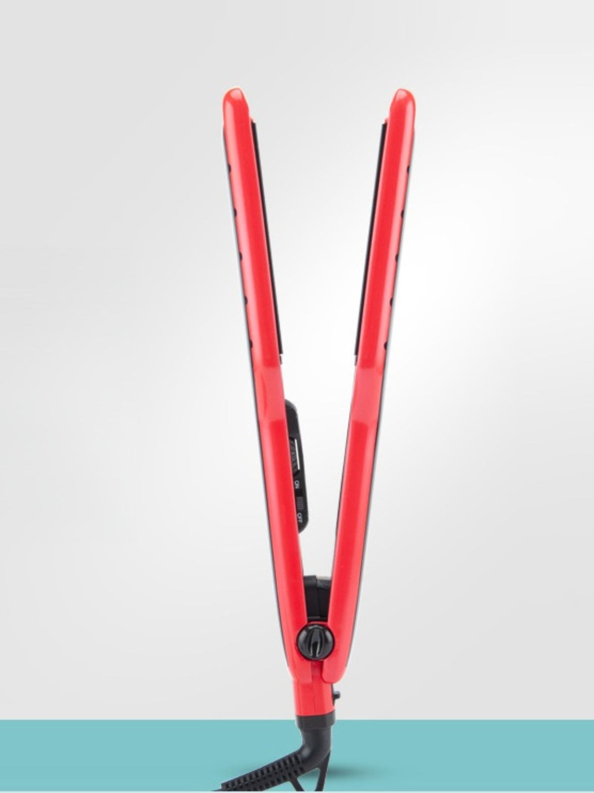Close up of straightener heating plates