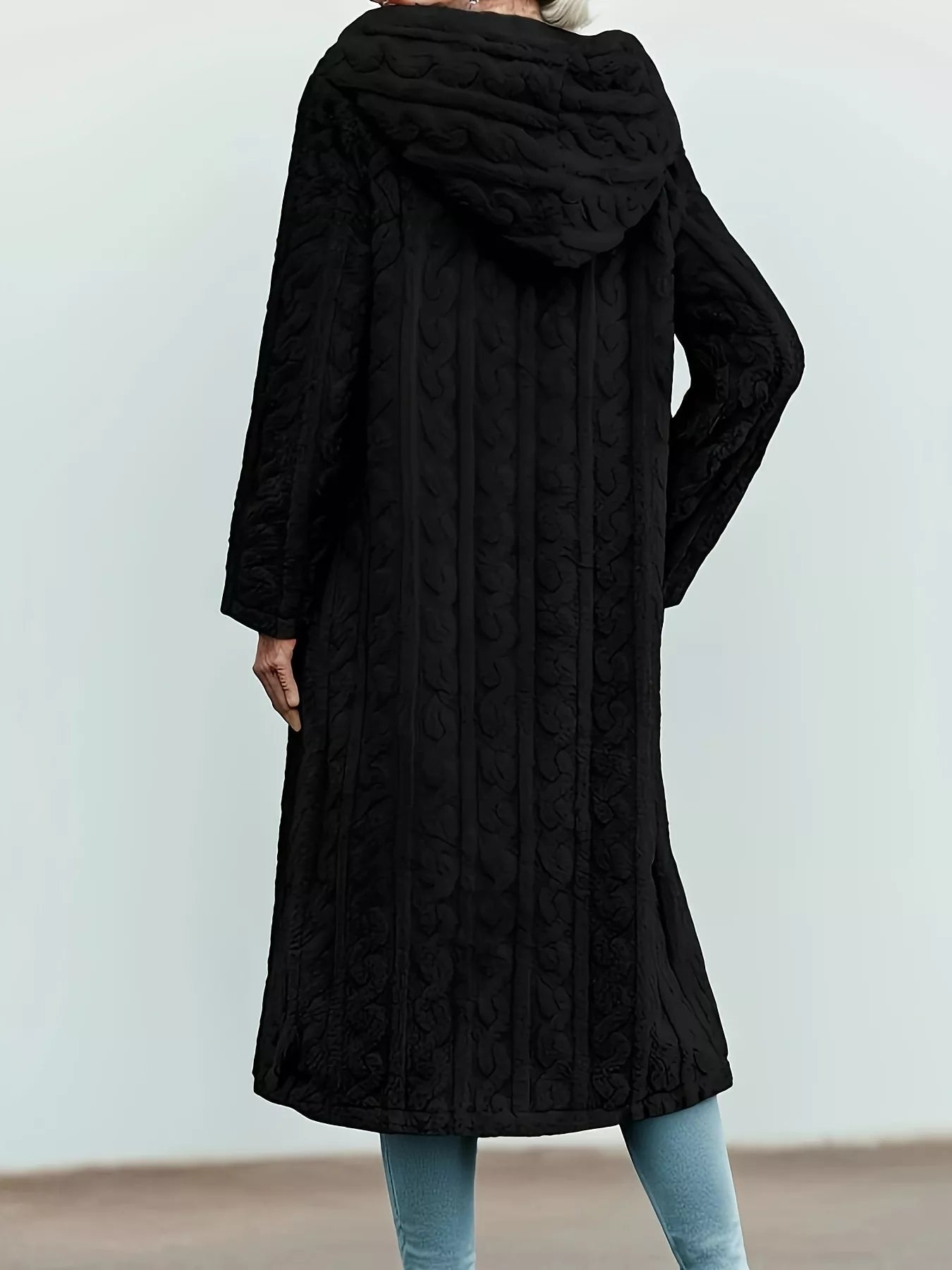 Sherpa Longline Hooded Coat - Fashorio