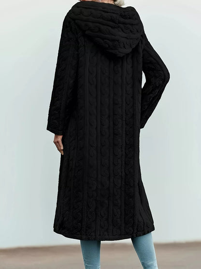 Sherpa Longline Hooded Coat - Fashorio
