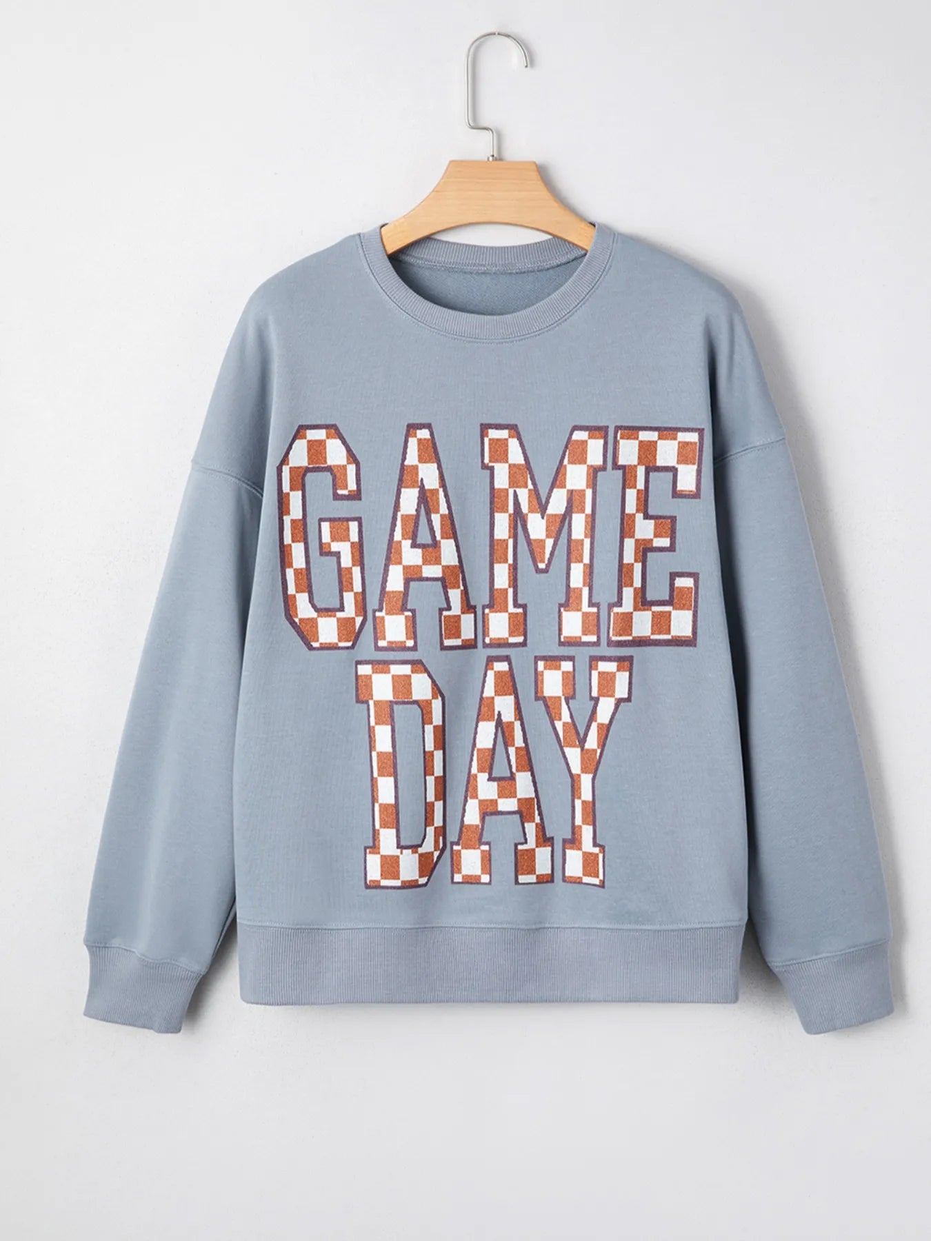 Game Day Checkered Oversized Sweatshirt - Fashorio