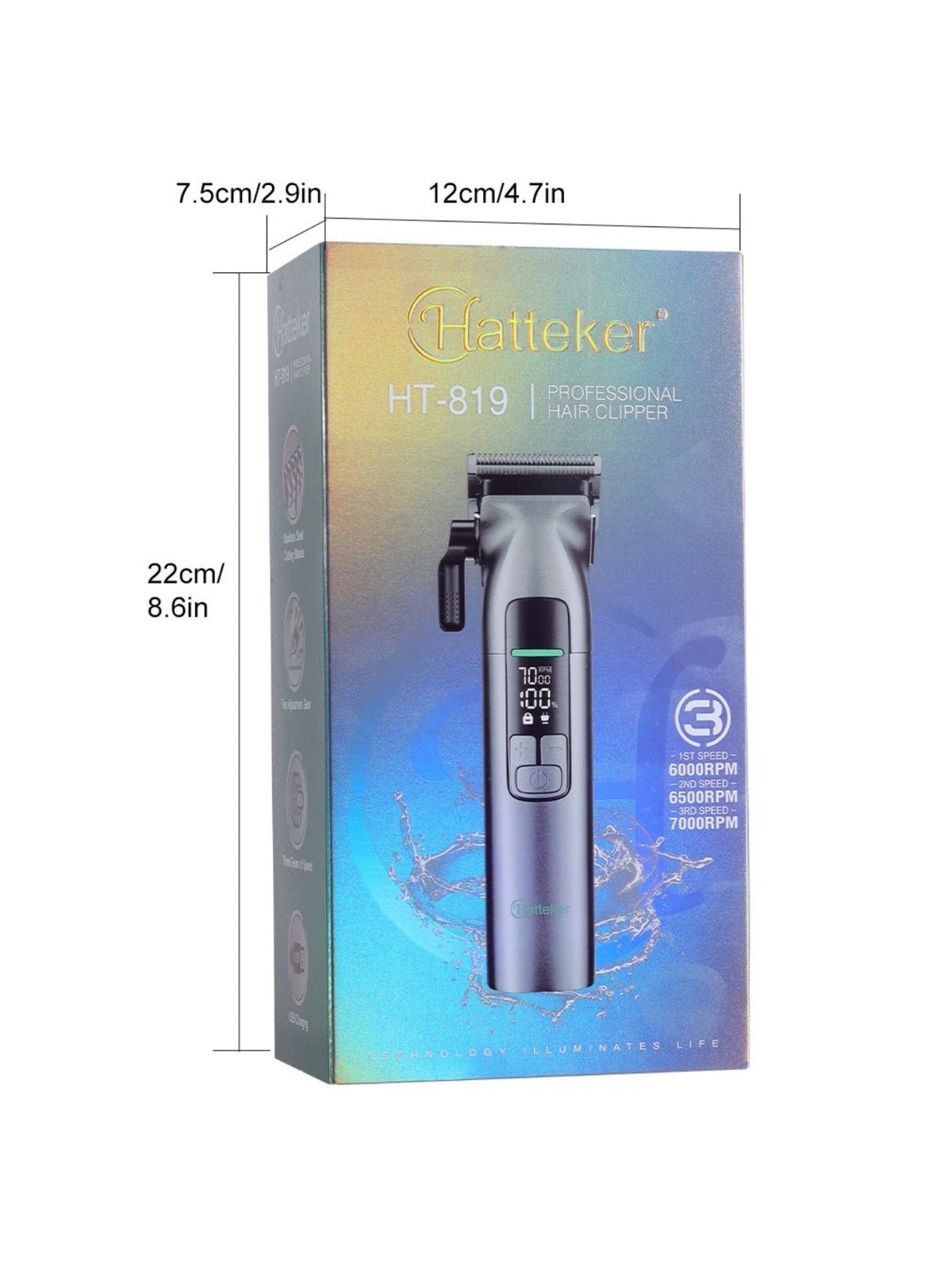Cordless waterproof hair clipper full set