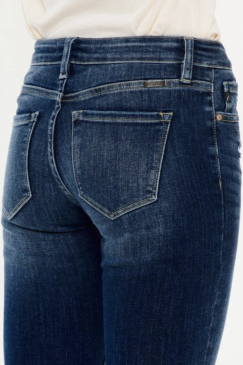 Kancan Mid Rise Button Fly Flare Jeans - Fashorio