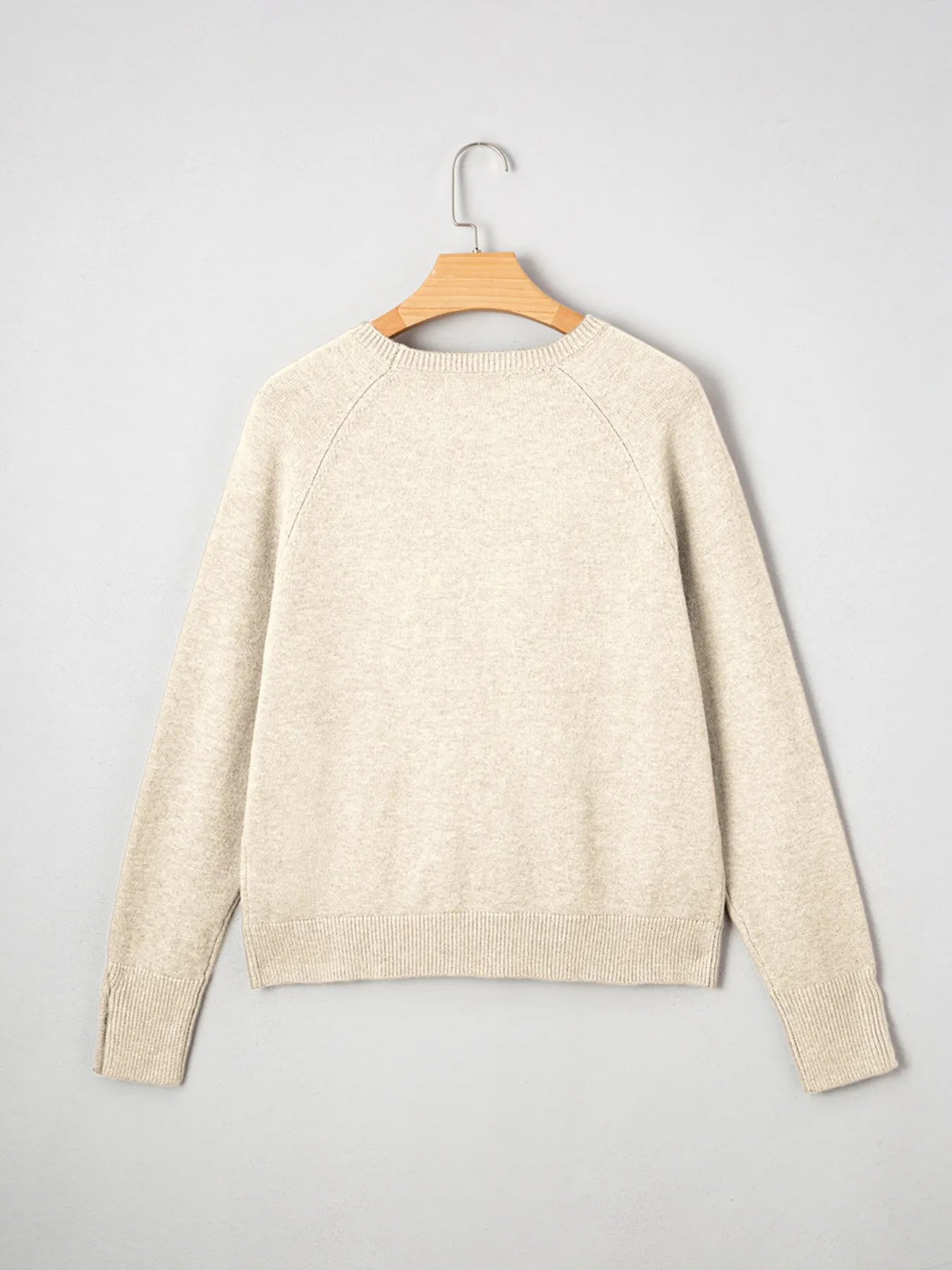 Crew Neck Long Sleeve Sweater - Fashorio
