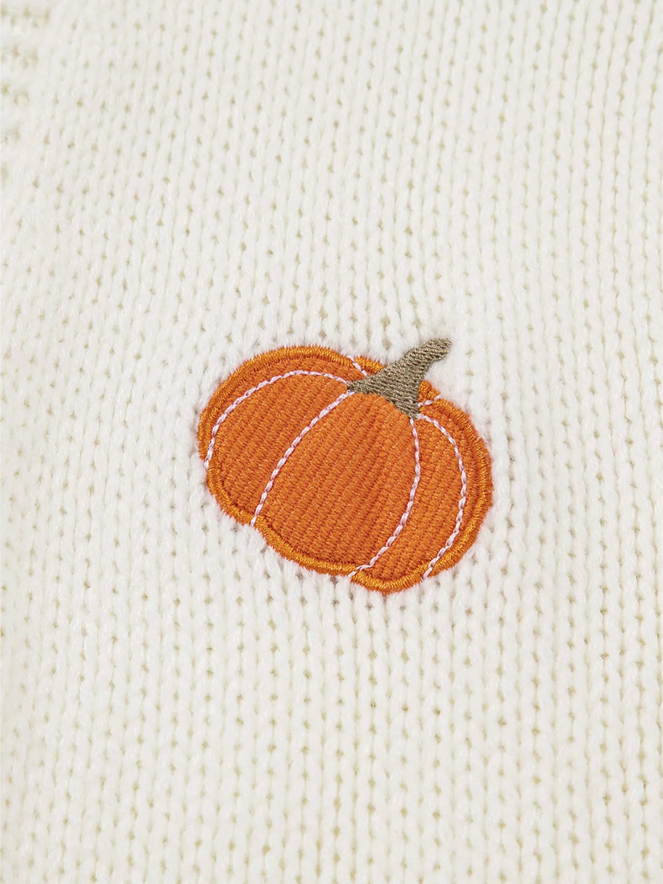 Halloween Pumpkin Embroidered Knit Cardigan - Fashorio