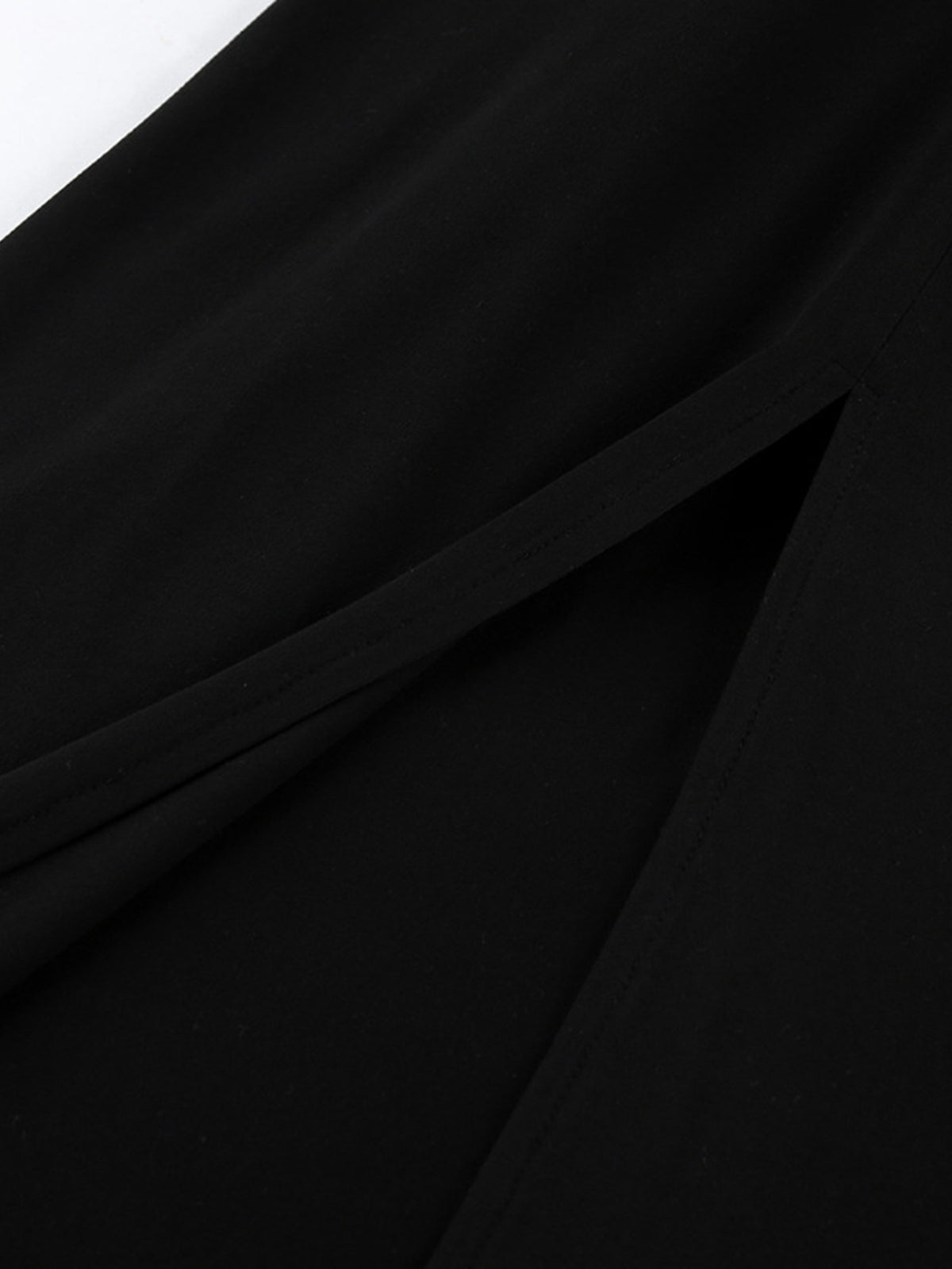 Backless Turtleneck Long Sleeve Maxi Dress front view