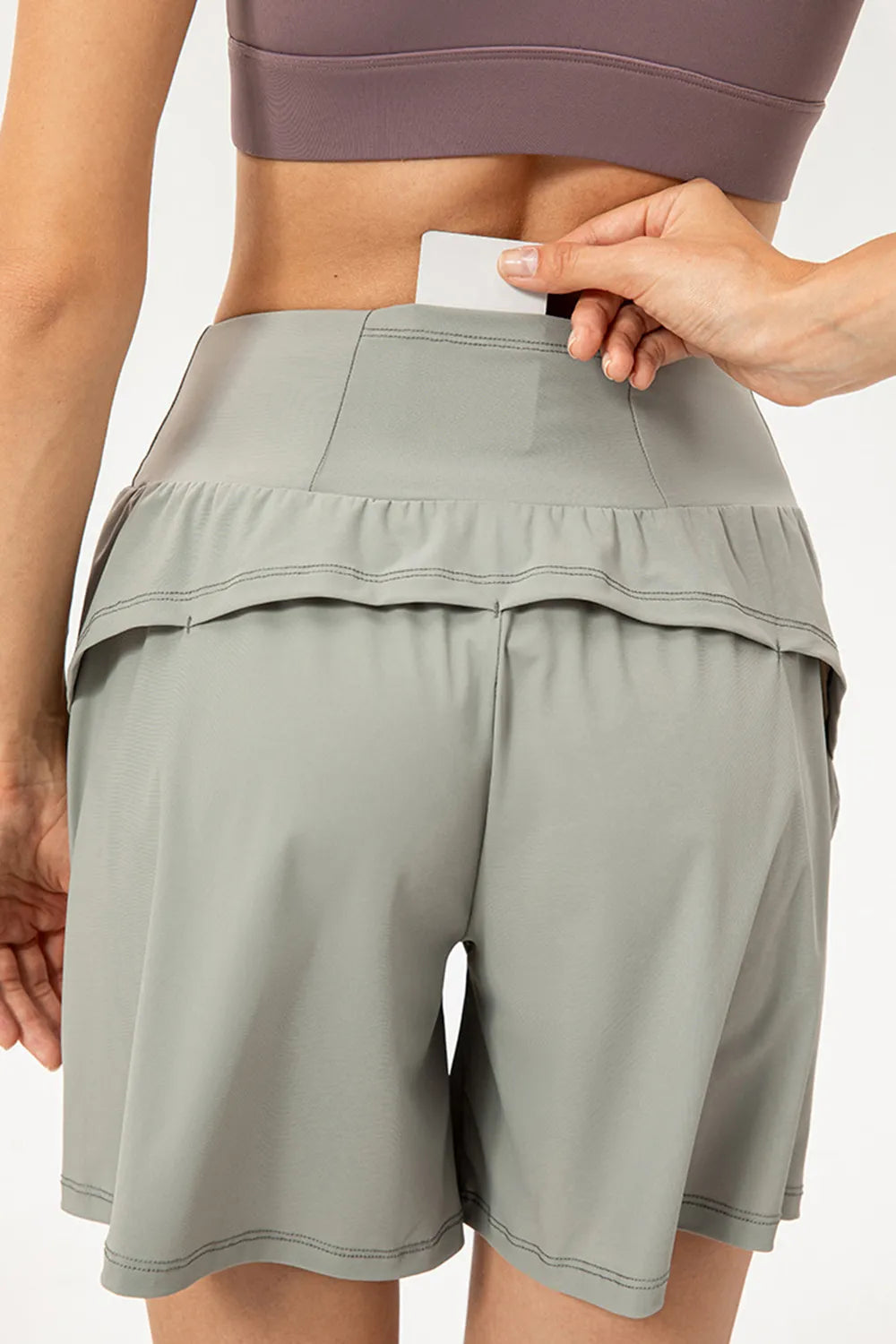 Active shorts showing side pocket detail