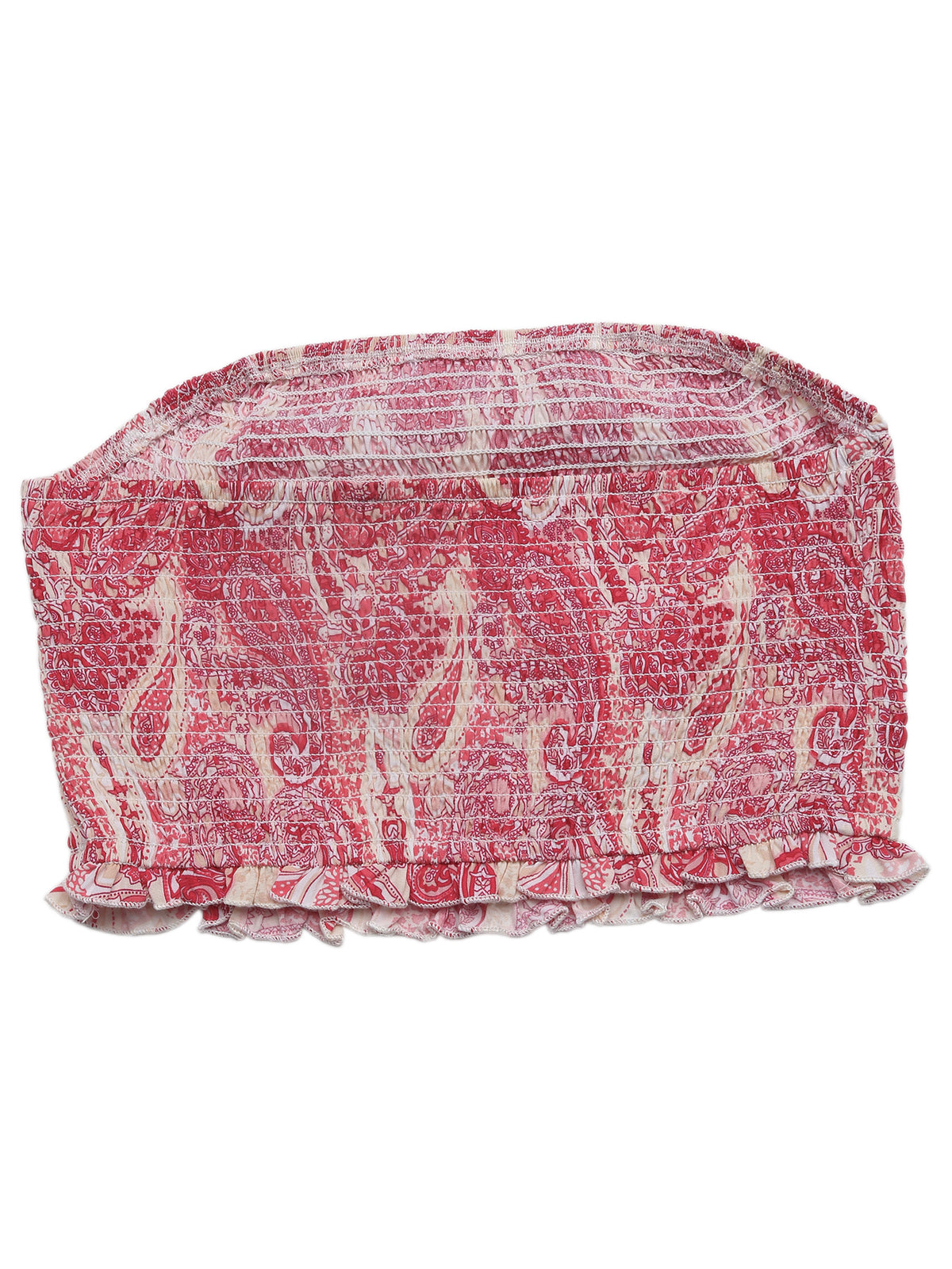 Paisley Print Tube Top and Ruffle Mini Skirt Set, view 8