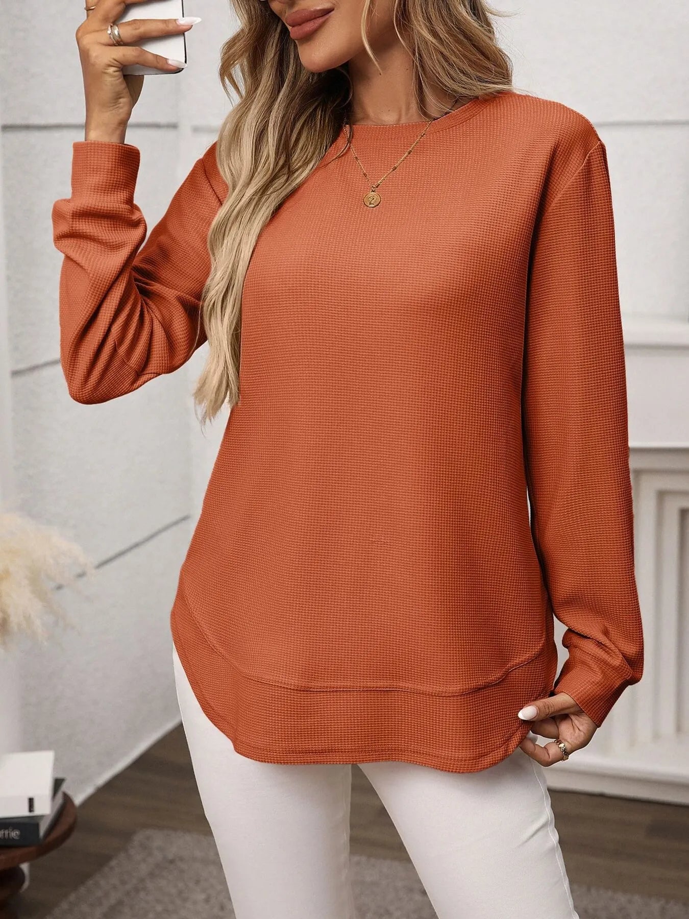 Long Sleeve Round Neck T-Shirt - Fashorio