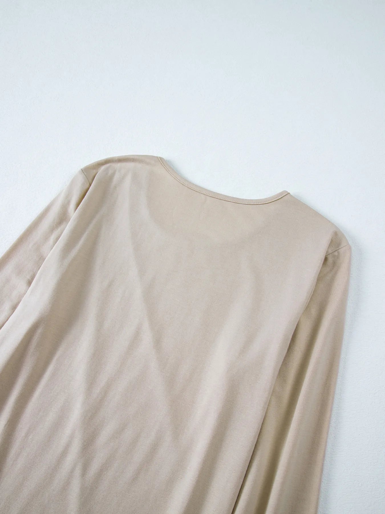 Asymmetric Seam Detail Long Sleeve Top - Fashorio
