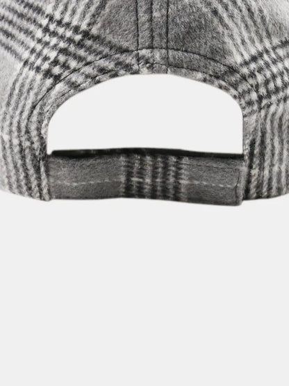 Plaid Adjustable Cotton Baseball Cap - Fashorio