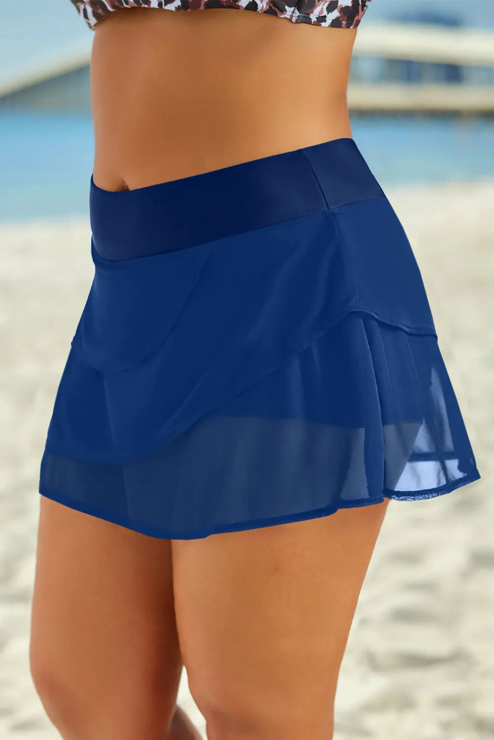 Elastic Waist Swim Skirt - Fashorio