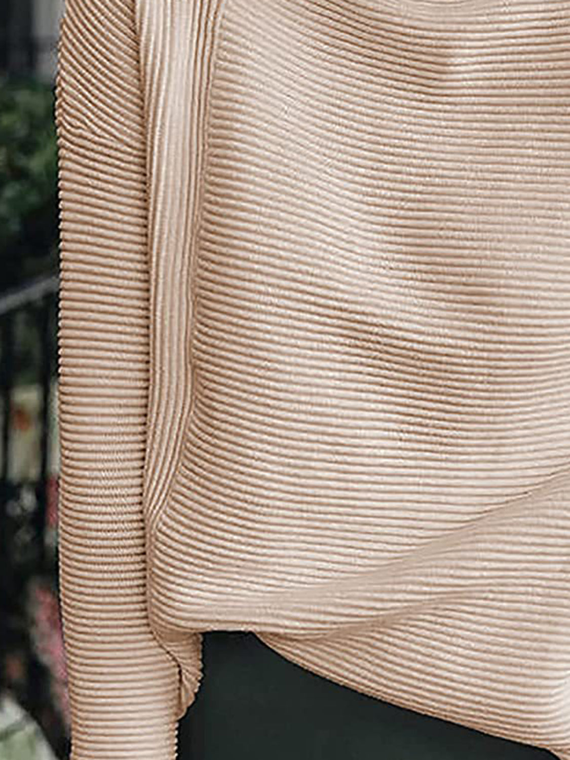 Ribbed Mock Neck Long Sleeve Sweater - Fashorio