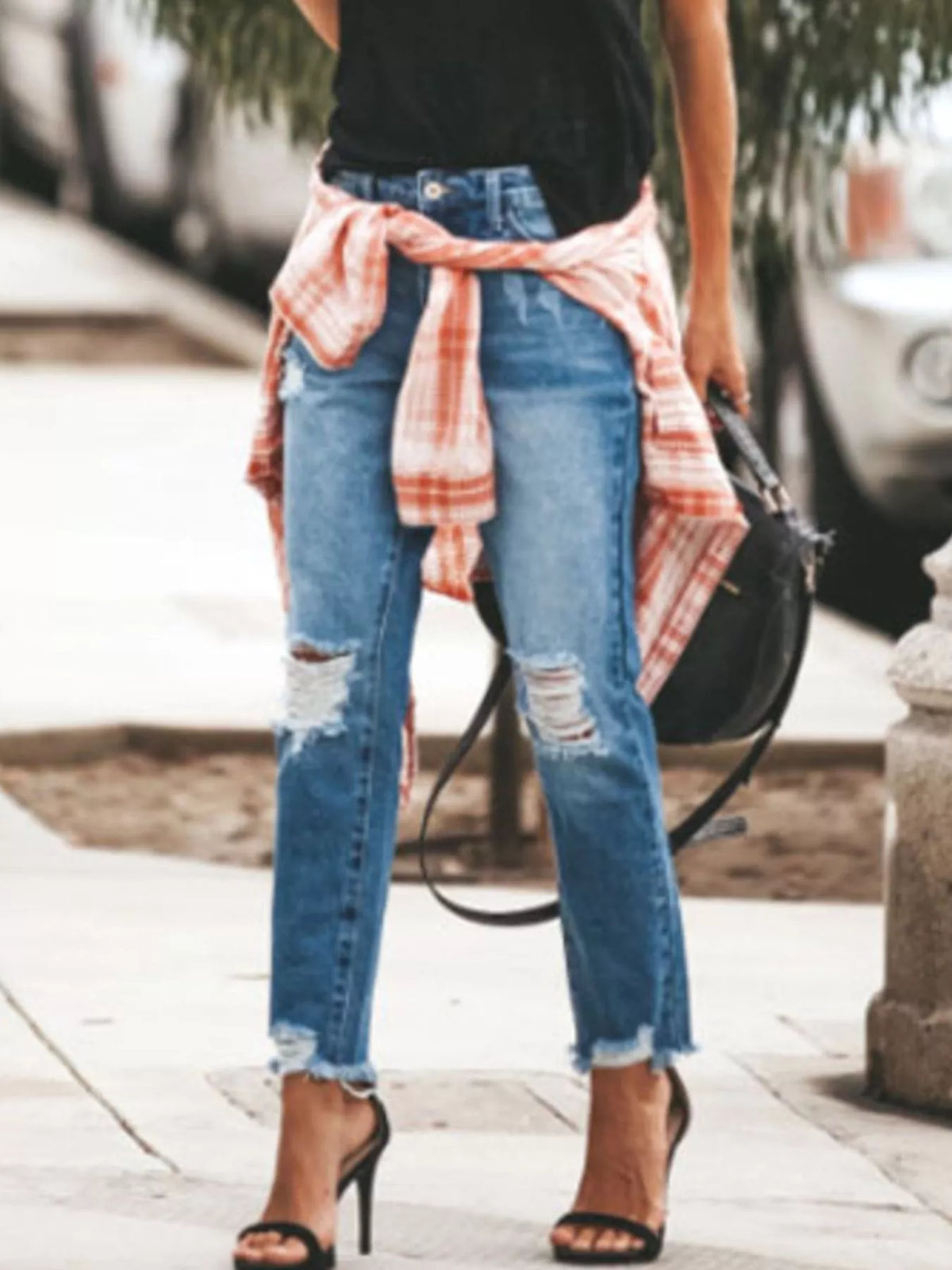 Distressed Ankle Jeans, view 8