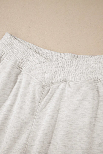 Elastic Waist Active Pants with Pockets - Fashorio