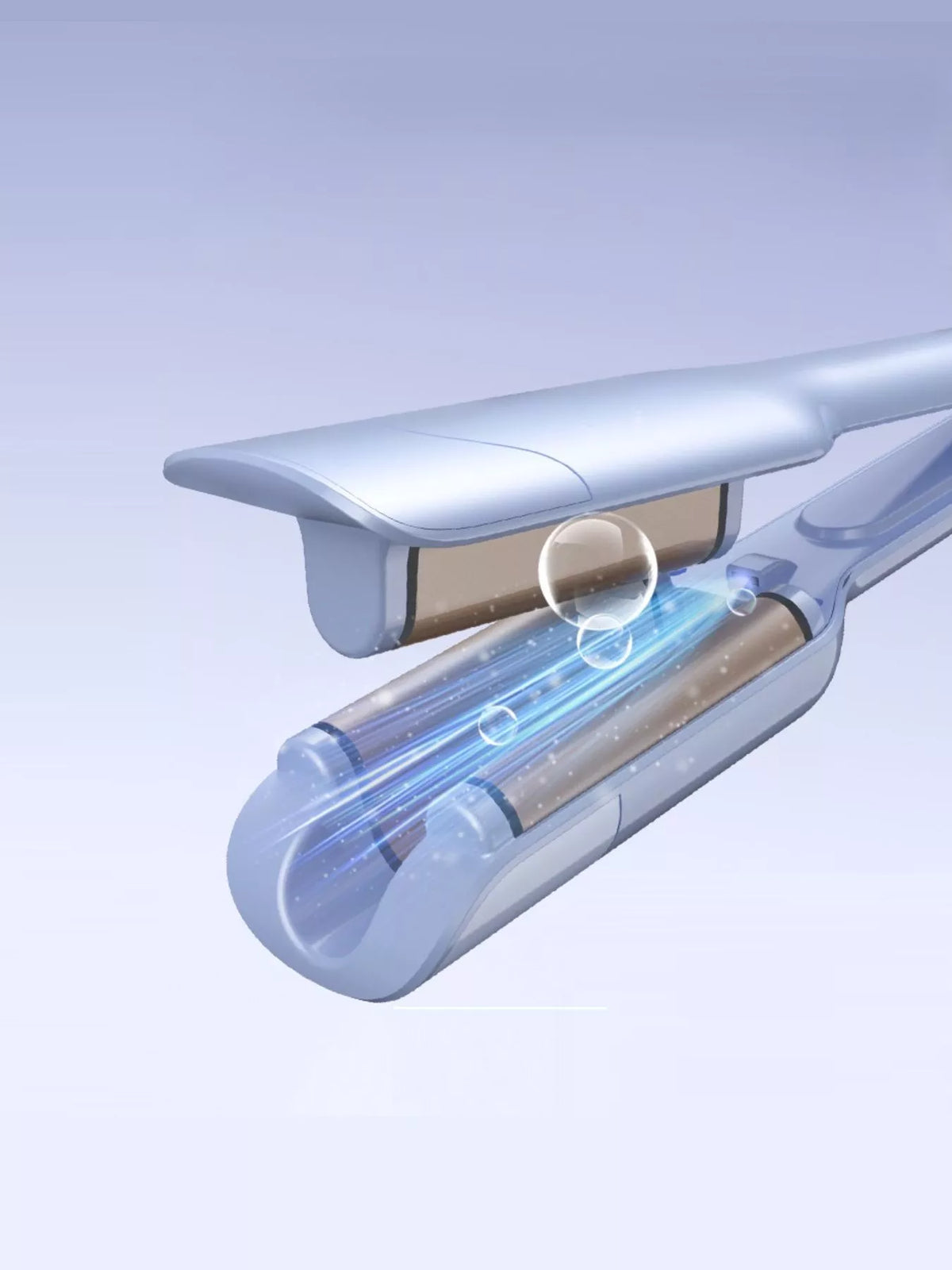 Curling iron controls detail