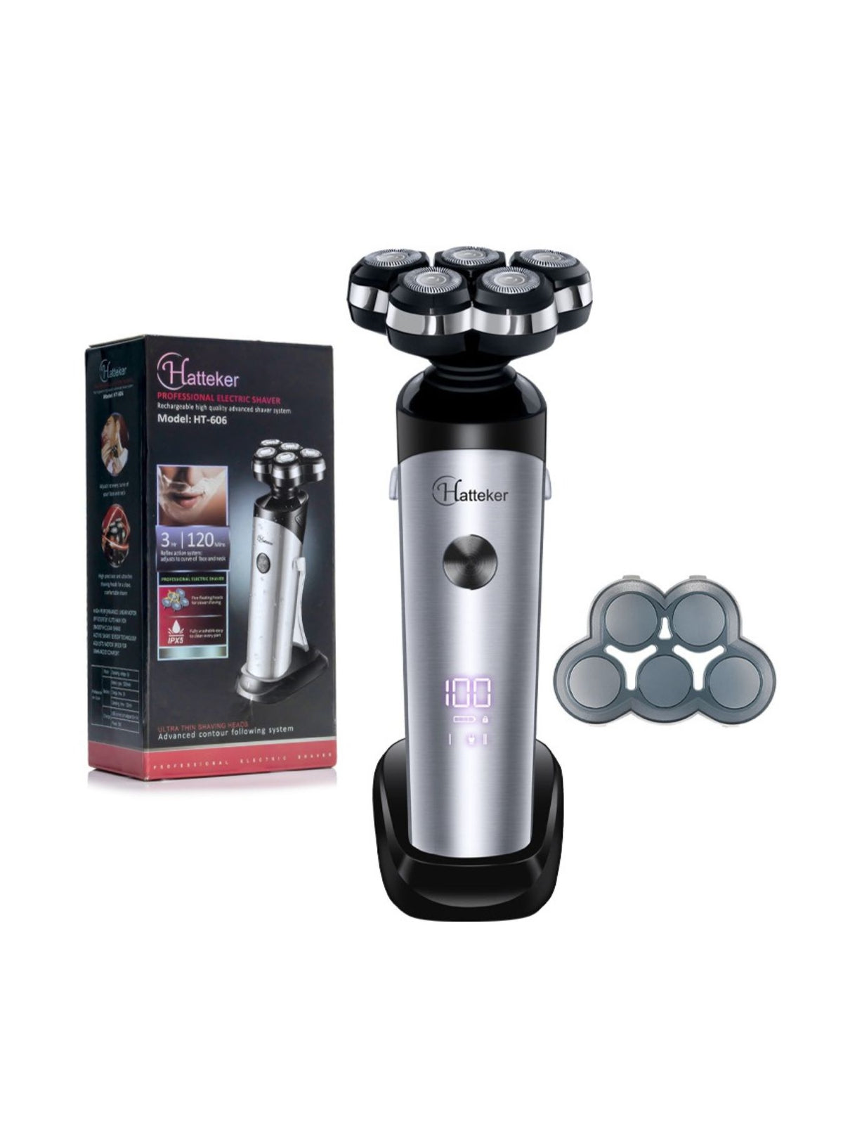 5 head electric shaver lifestyle shot