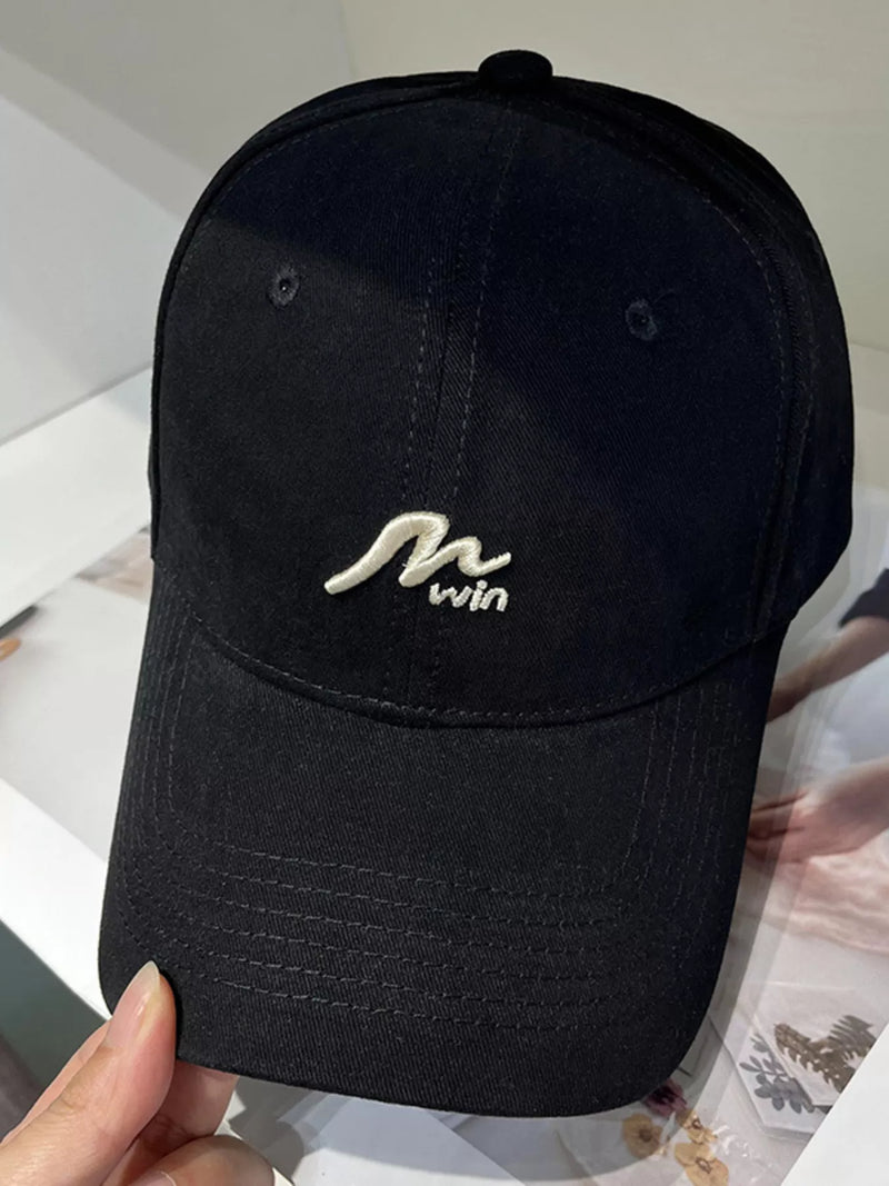 Embroidered casual baseball cap front view